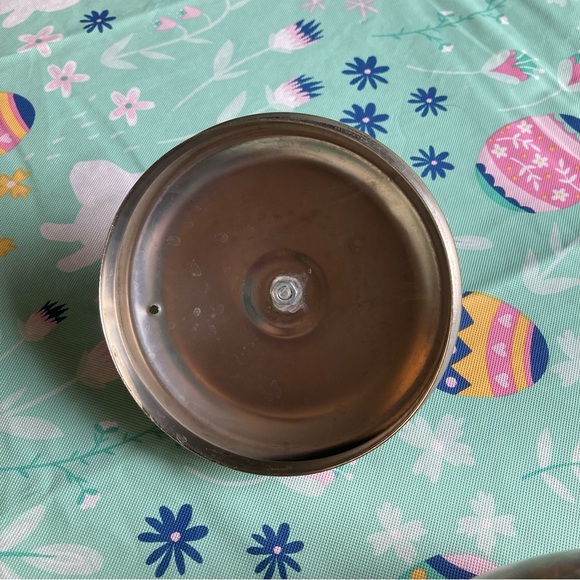 Vintage Copper and Brass Teapot with Blue and White Handle - Picture 4 of 7